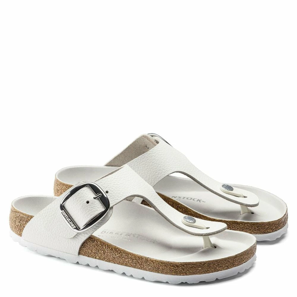 Birkenstock Women's Big Buckle Gizeh Leather In White - Image 2
