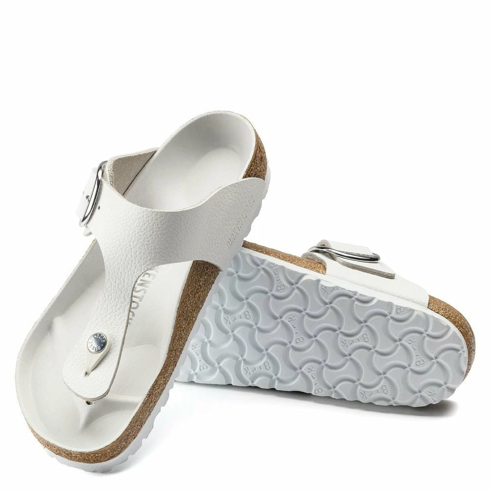 Birkenstock Women's Big Buckle Gizeh Leather In White - Image 3