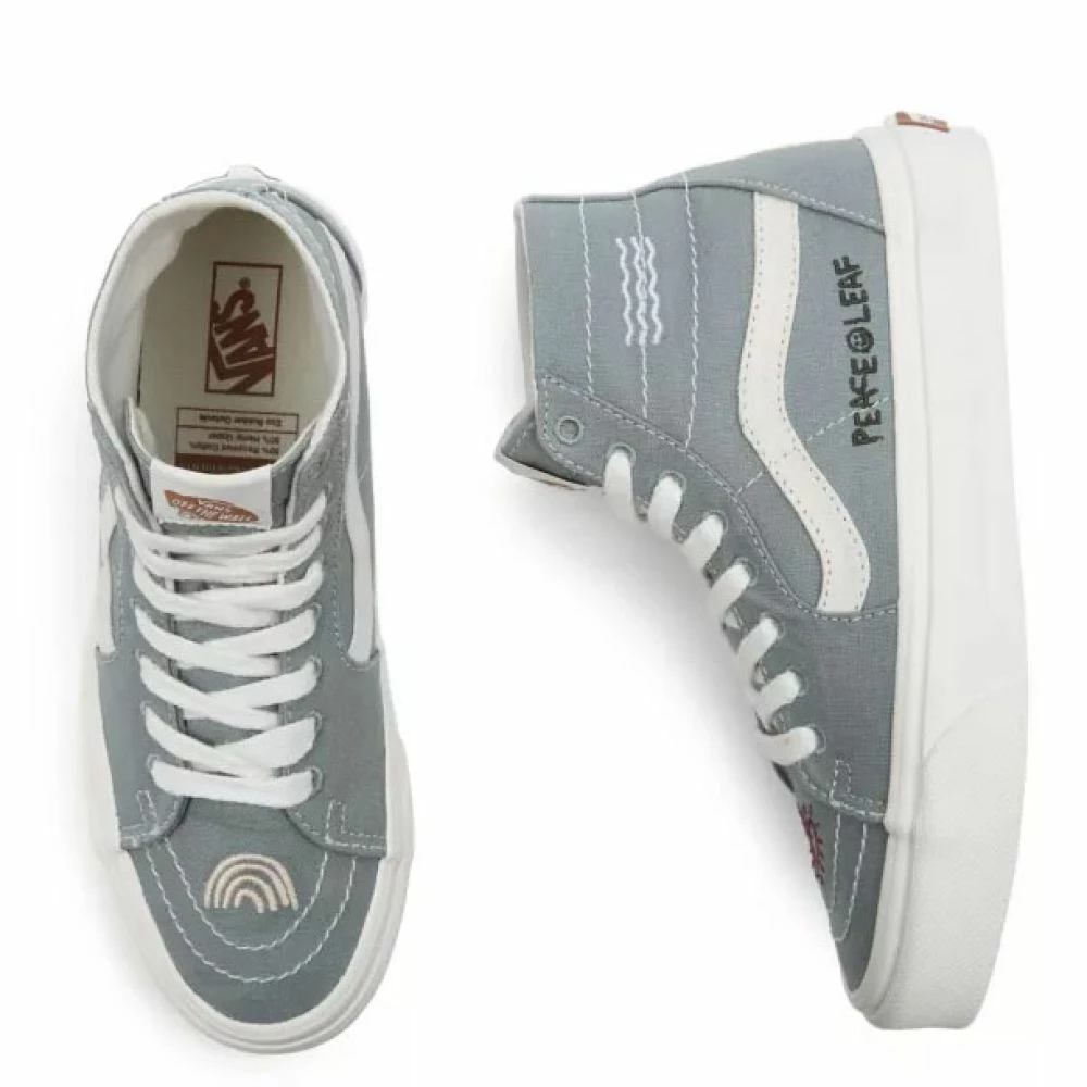 Vans Women's Eco Theory Sk8-Hi Tapered In Green Milieu/Marshmallow - Image 3