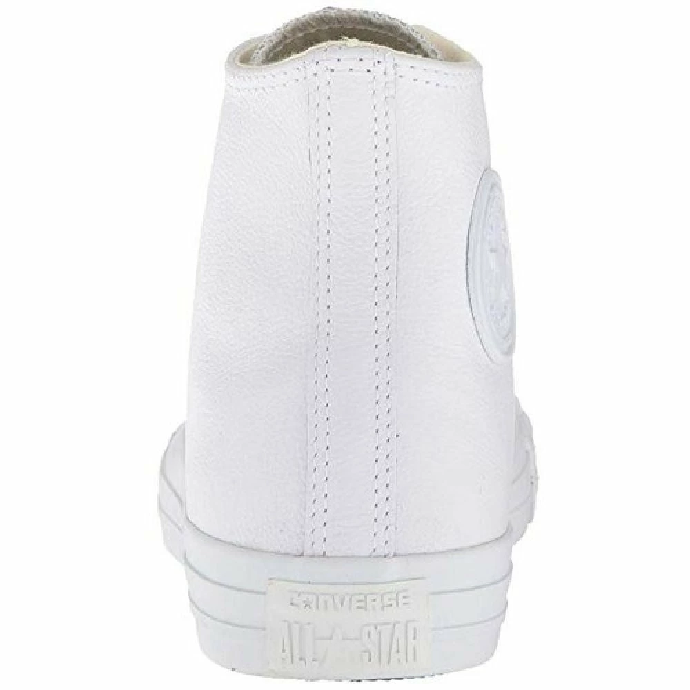 Converse Chuck Taylor All Star Mono Leather High Top In White Monochrome - Image 3