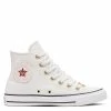 Converse Women's Chuck Taylor All Star Hi Hearts In Vintage White/White