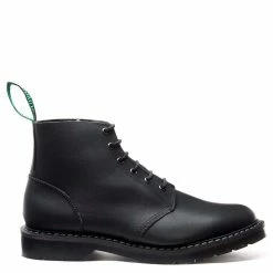 Solovair 6 Eye Astronaut Boot In Black Greasy