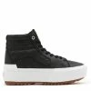 Vans Women's Emboss Check Sk8-Hi Stacked In Black/True White