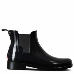 Hunter Women's Refined Gloss Slim Fit Chelsea Boots In Black